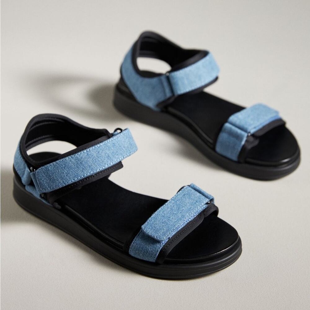 Anthropologie Silent D Denim Rachel Sporty Sandals 41 / 10